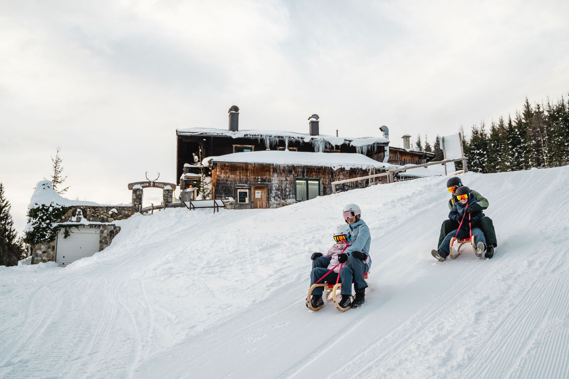 Family fun in the snow